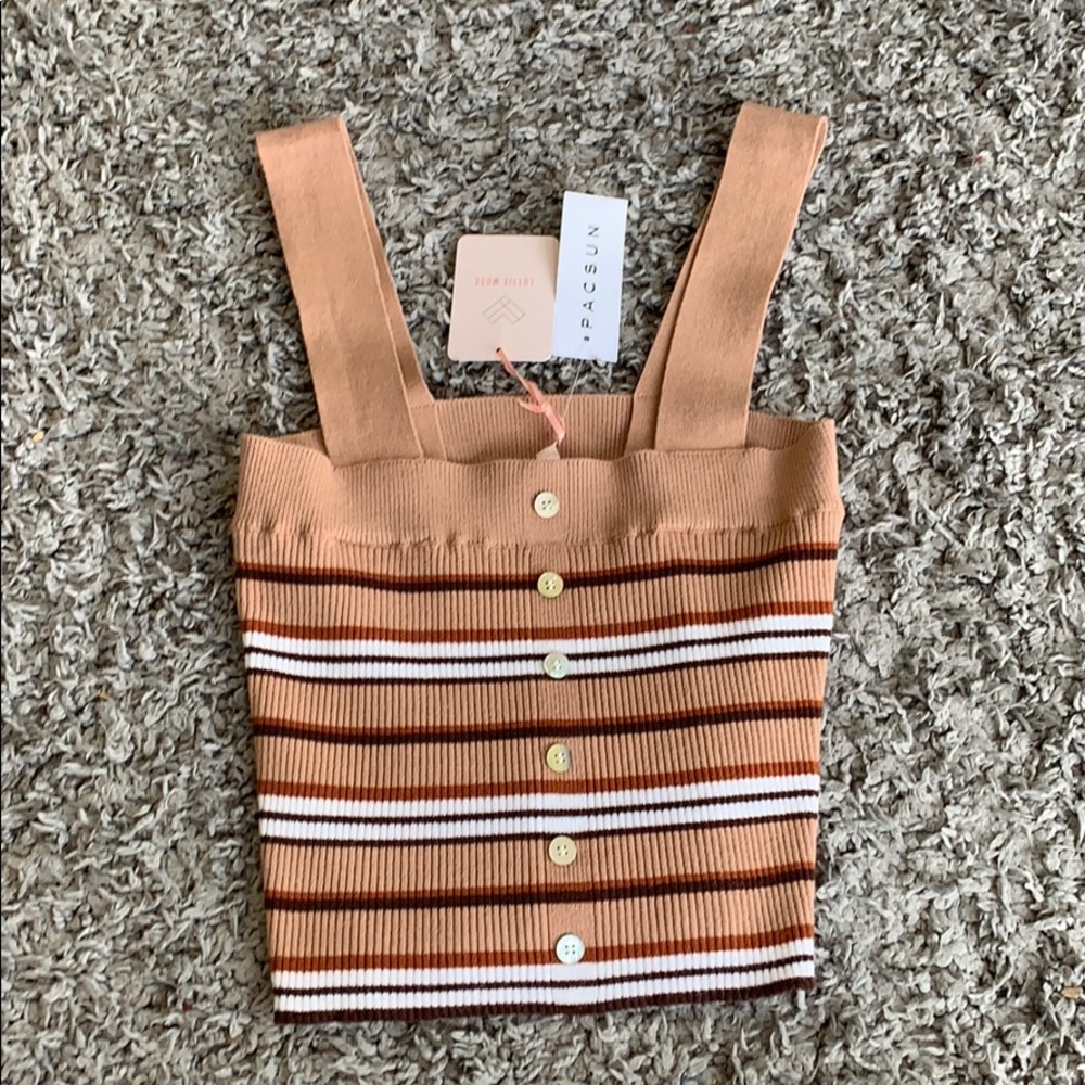 brown striped pacsun top